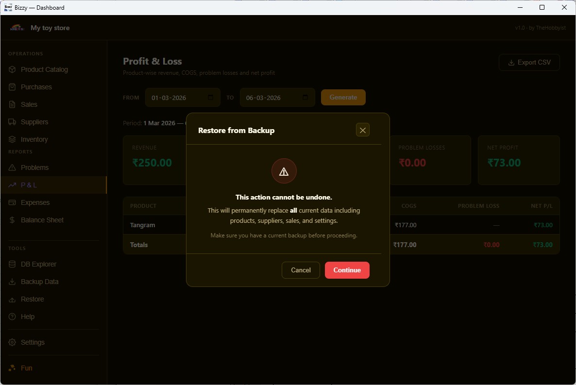 Backup and restore